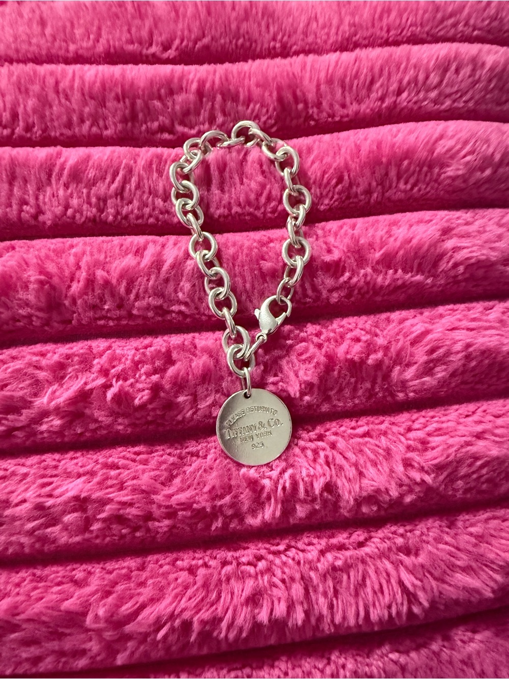 Tiffany & Co. Sterling Silver Round Tag Bracelet - Silver - Picture 2 of 4